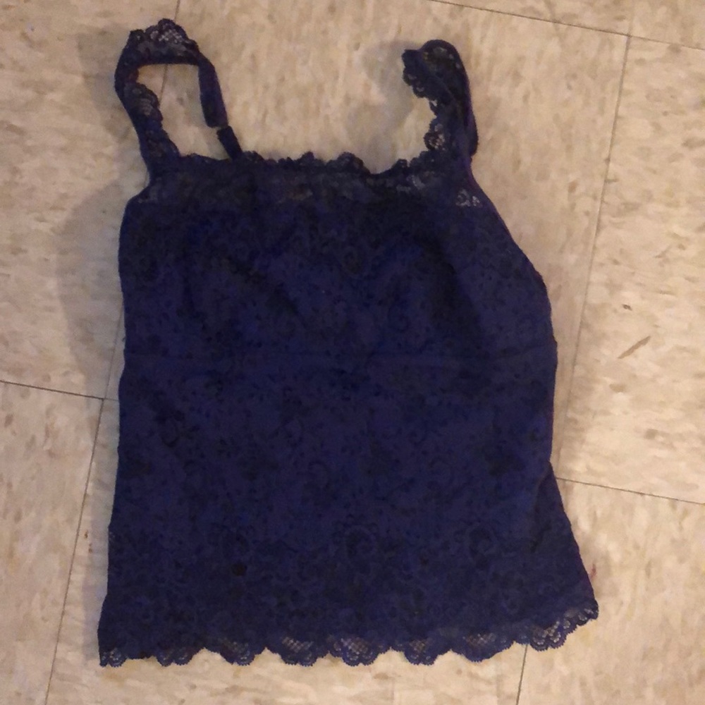 Purple lace vintage crop top